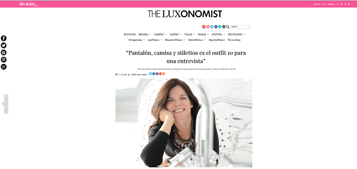 Entrevista de WorkingOutfits en The Luxonomist